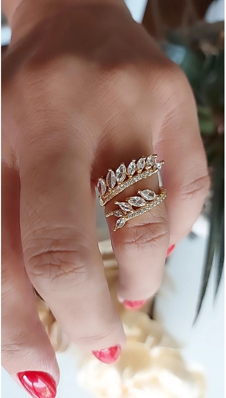 Taşlı Sarmal Yüzük Taşlı Sarmal Yüzük