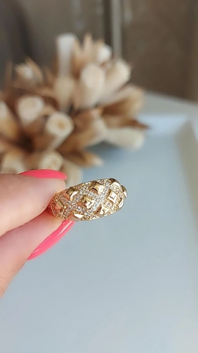 Gold Bombeli Yüzük 2