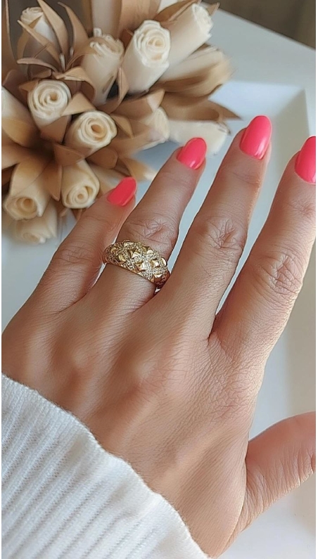 Gold Bombeli Yüzük