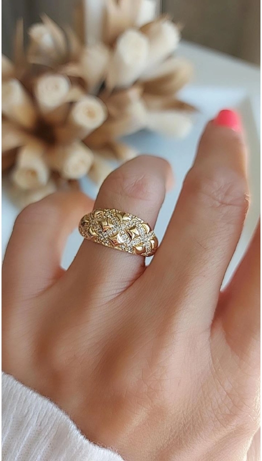 Gold Bombeli Yüzük