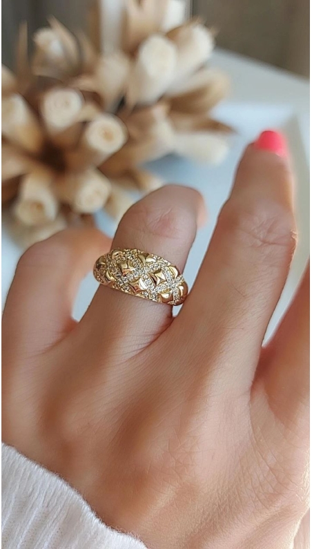 Gold Bombeli Yüzük