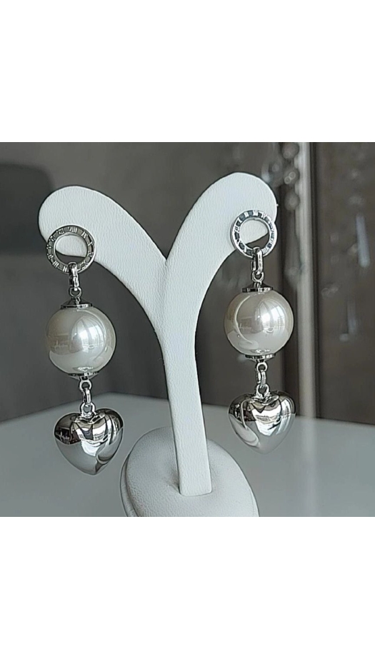 Bella İncili Silver Küpe