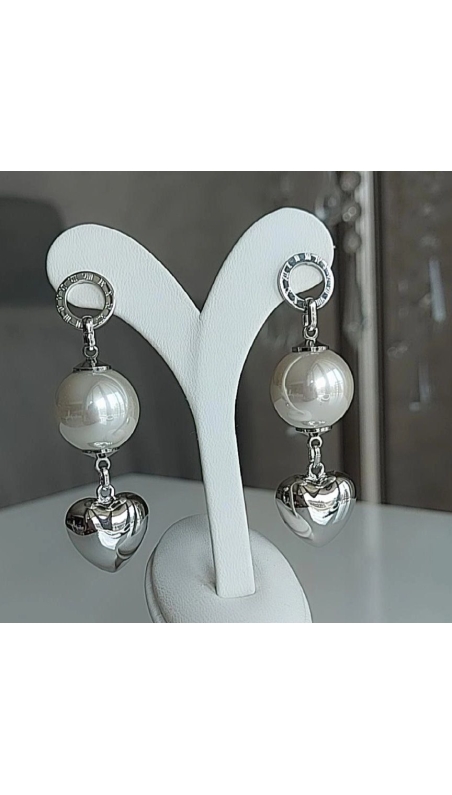 Bella İncili Silver Küpe