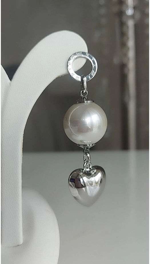 Bella İncili Silver Küpe