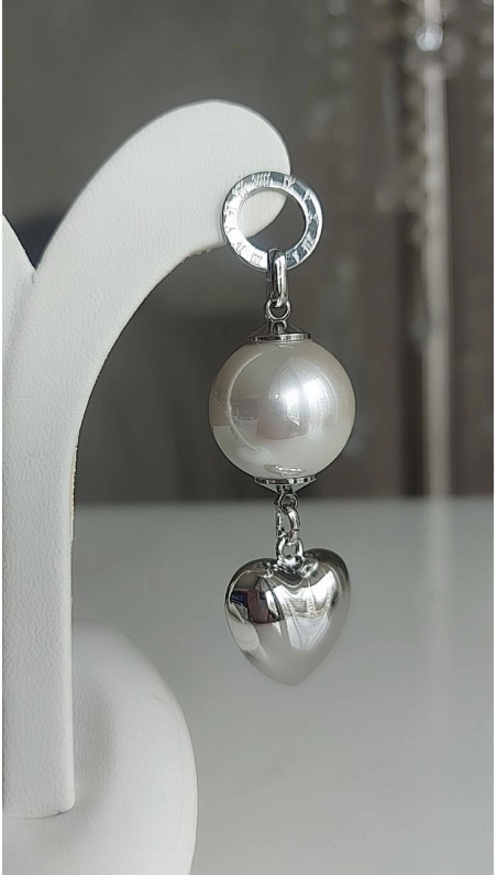 Bella İncili Silver Küpe