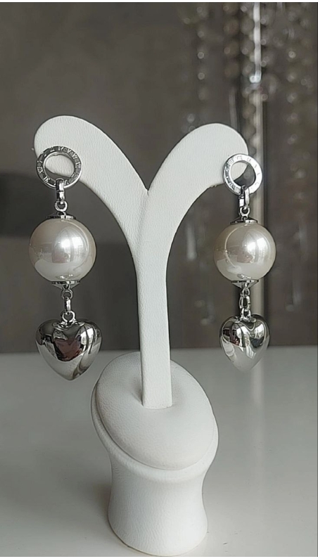 Bella İncili Silver Küpe