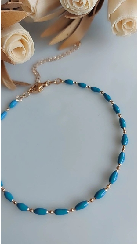 Mavi Boncuklu Halhal