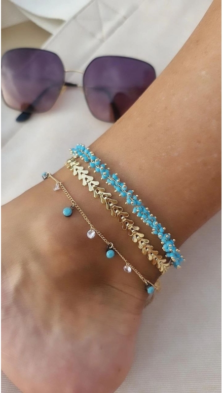 Turkuaz Boncuk Halhal