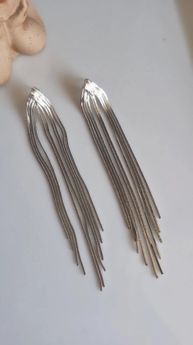 Silver Sallantılı Küpe 2