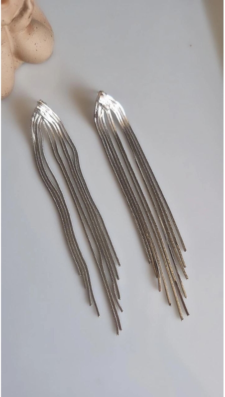 Silver Sallantılı Küpe