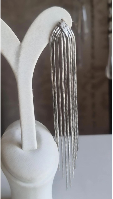 Silver Sallantılı Küpe