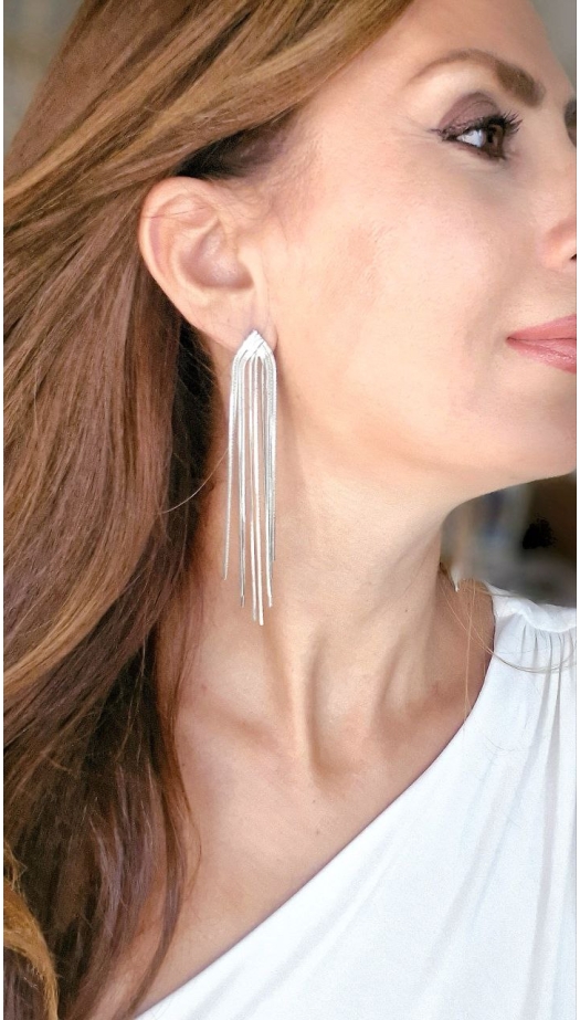 Silver Sallantılı Küpe