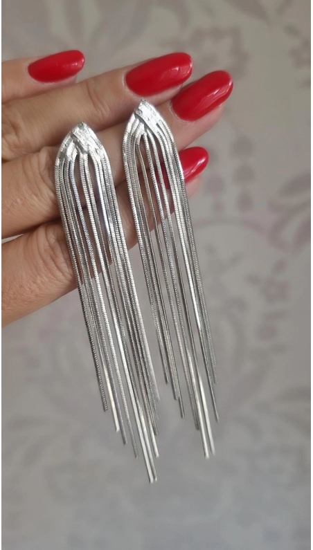 Silver Sallantılı Küpe