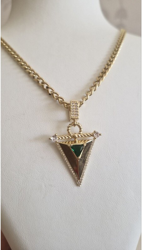 EMA Serisi Yeşil Taşlı Kolye