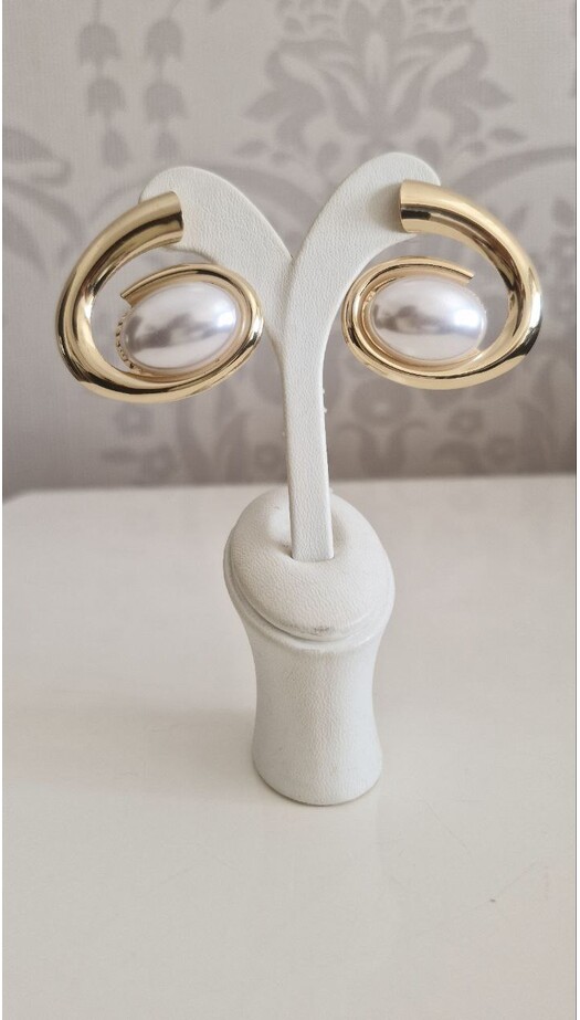 Golden Wave İnci Küpe