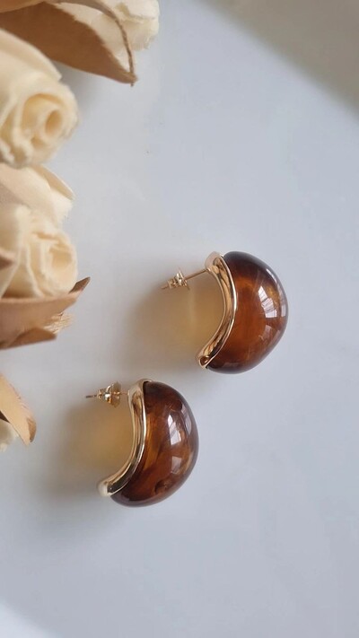 Bombeli Kahve Küpe 2