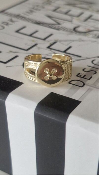 Gold Plak Yüzük 2