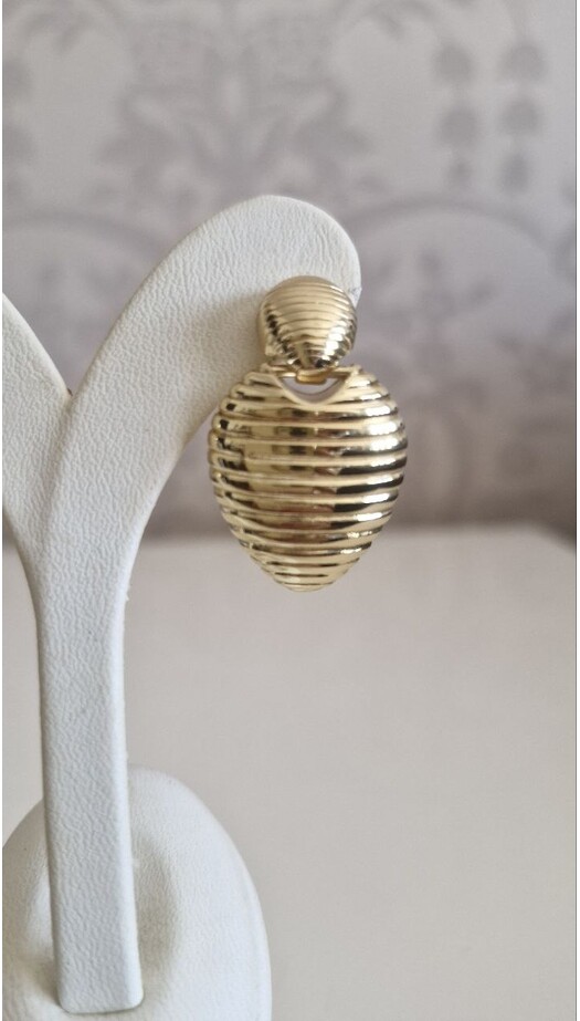 Gold Rengi Kalp Küpe