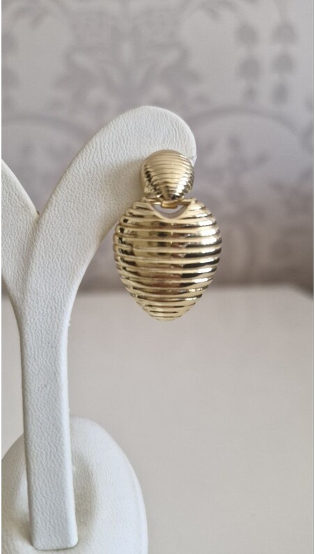 Gold Rengi Kalp Küpe