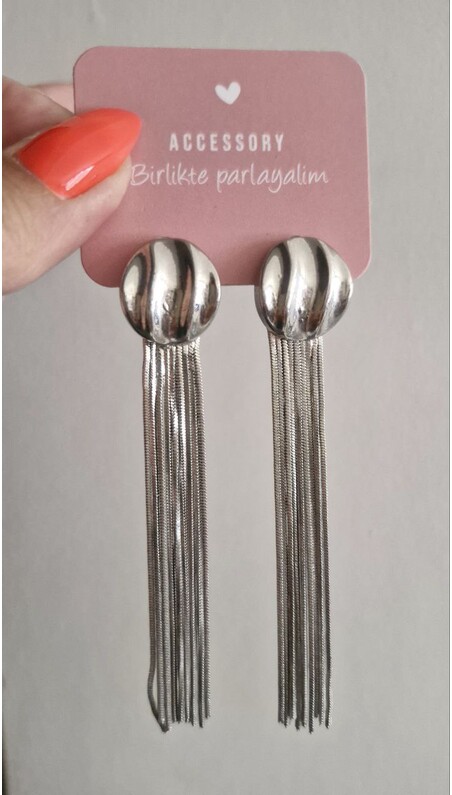 Silver Sallantılı Küpe