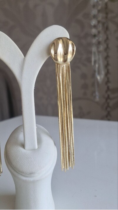 Gold Sallantılı Küpe