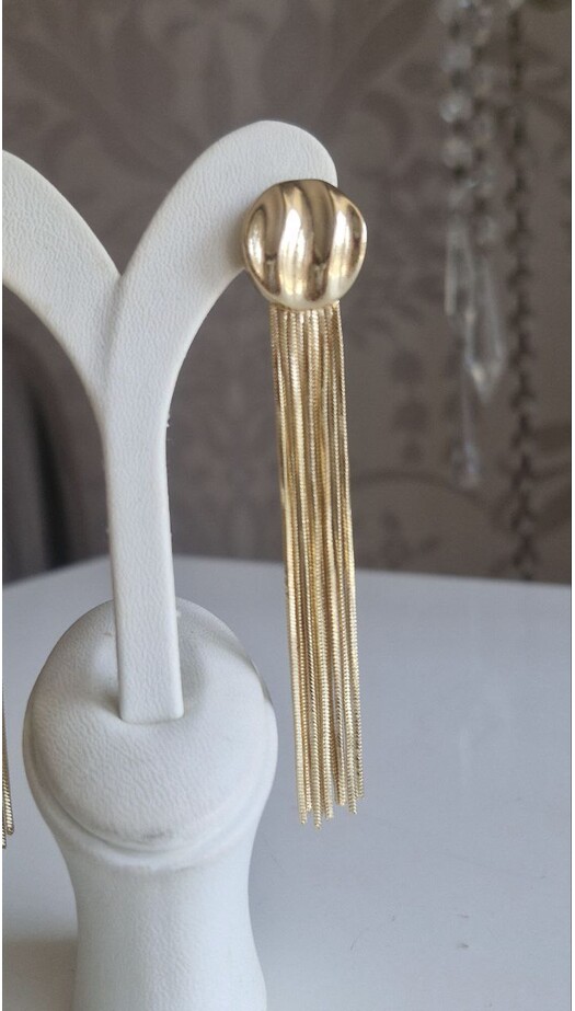 Gold Sallantılı Küpe