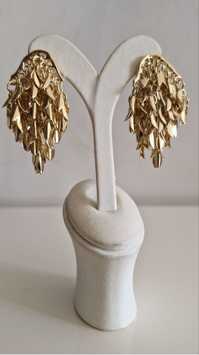 Gold Parçacıklı Sallantılı Küpe