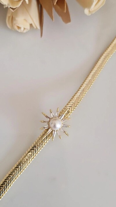 İnci Güneşi Kolye 2